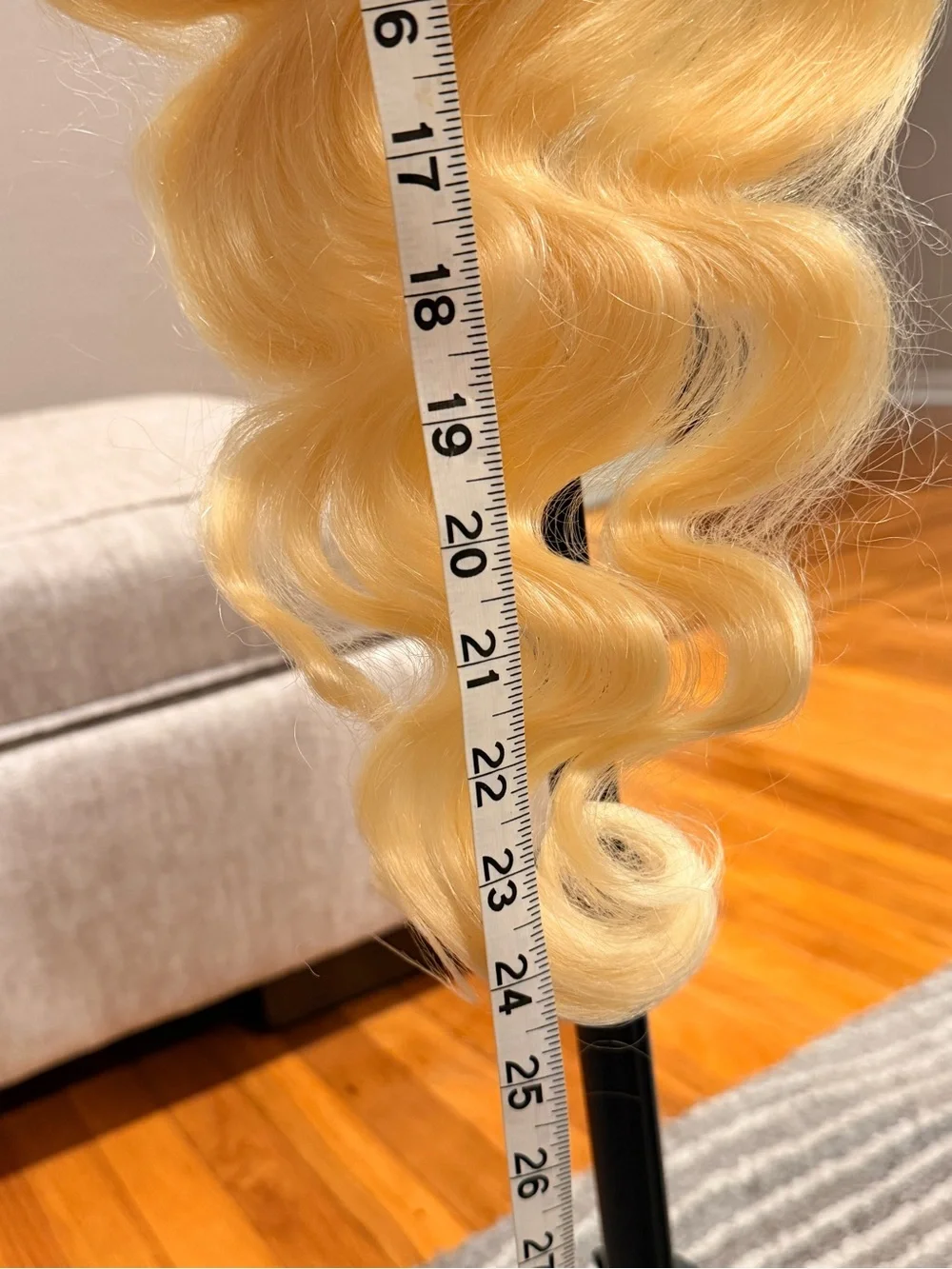 30” Blonde #613 Body Wave Human Hair Wig 13x4 HD Lace Front 200% Density #224